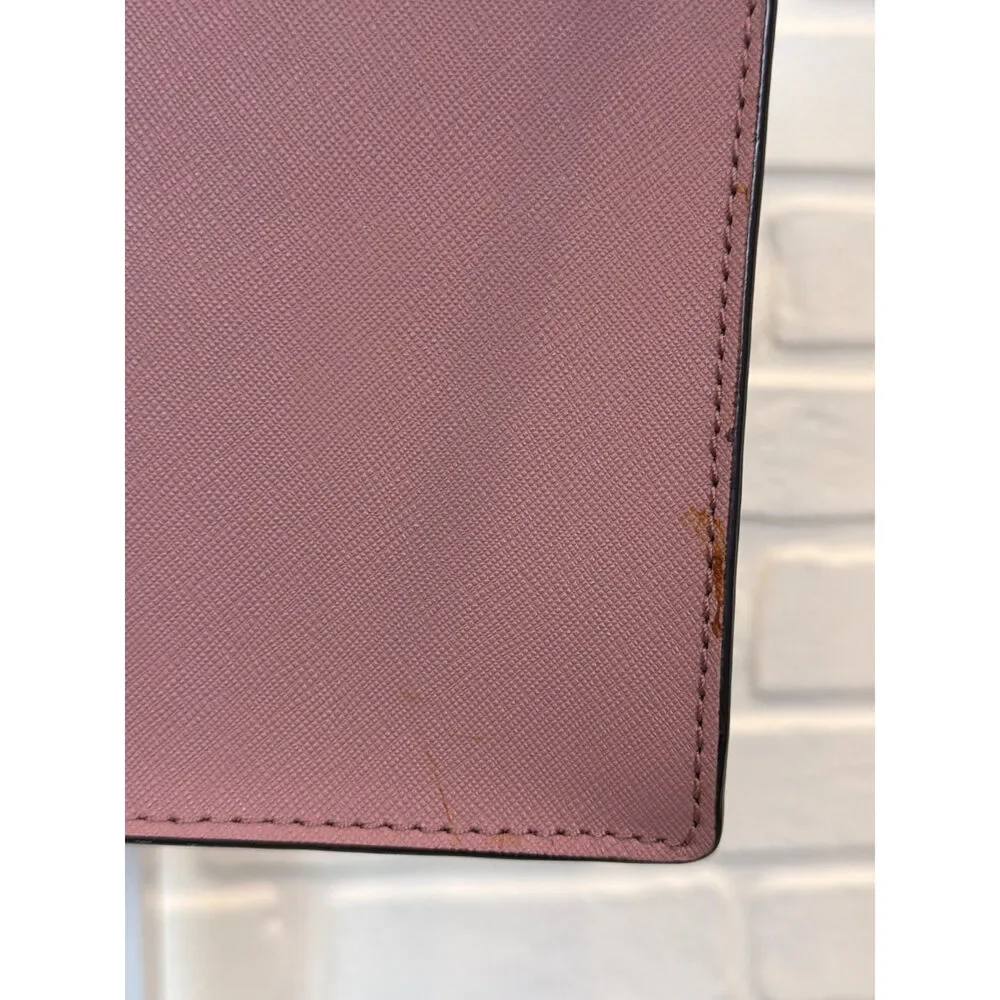 Kate Spade Saffiano Leather Crossbody Bag Mauve Burgundy